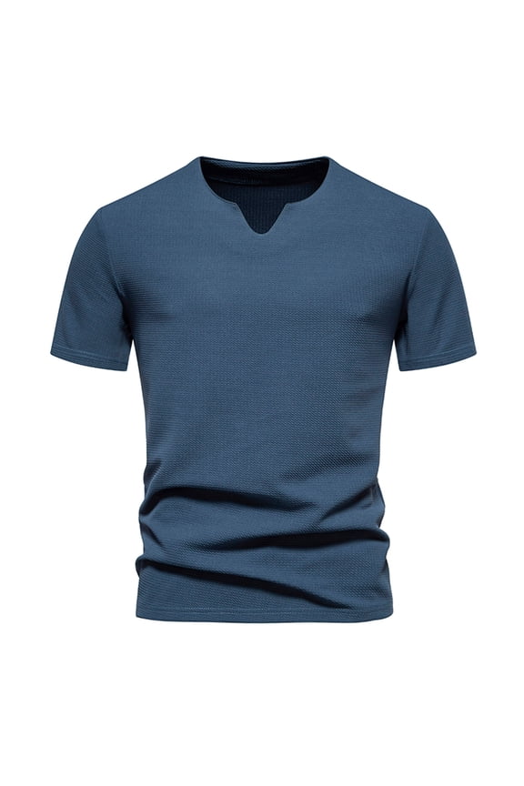 Summer Shirts for Men Short Sleeve Crew Neck Solid Color Travel Casual Tee Tops Size S-XXL