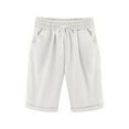 thumbnail image 1 of Dagugfen Summer Shorts for Girls Knee Length Elastic Waist Drawstring Straight Leg Teen Girls Short Pants Lightweight Vacation Casual Shorts, 1 of 8