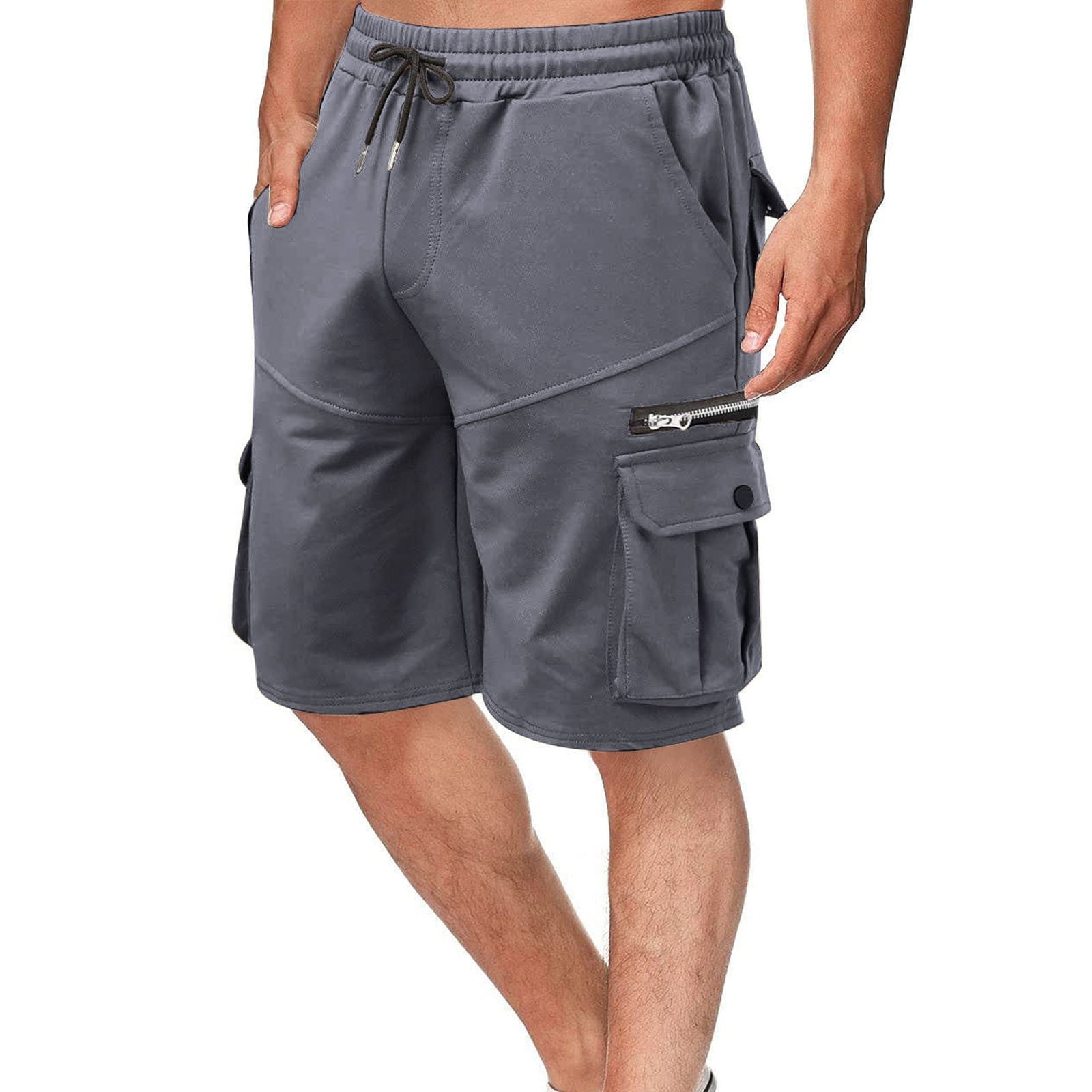 Dagugfen Sweat Shorts for Men Cargo Drawstring Knee Length Loose