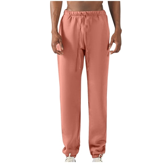 Dagugfen Sweatpants for Men Elastic Waist Drawstring Comfy Lightfleece Workout Athletic Pants Fall Winter