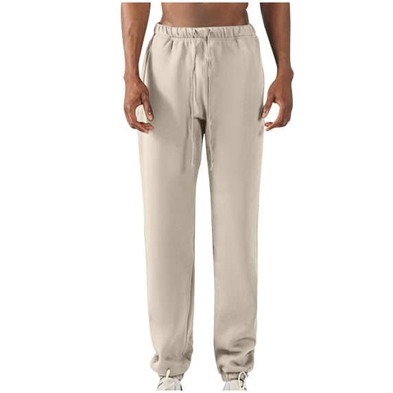 Dagugfen Sweatpants for Men Elastic Waist Drawstring Comfy Lightfleece Workout Athletic Pants Fall Winter
