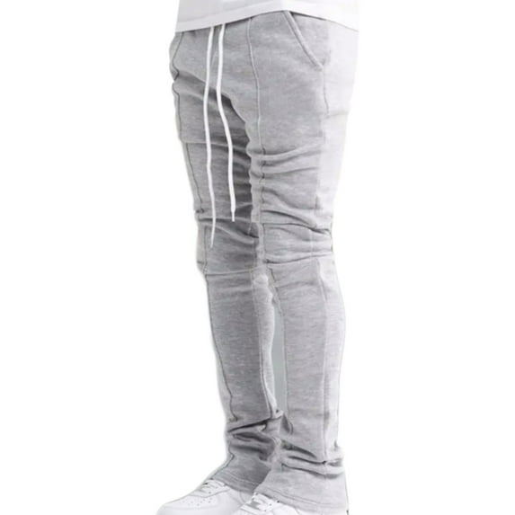 Dagugfen Sweatpants for Men Elastic Waist Drawstring Comfy Trendy Casual Sports Flare Legging Pants Fashion