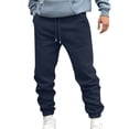 thumbnail image 1 of Dagugfen Sweatpants for Men High Waist Drawstring Baggy Comfy Casual Active Running Pants Fall Winter, 1 of 5