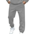thumbnail image 1 of Dagugfen Sweatpants for Men High Waist Drawstring Baggy Comfy Casual Active Running Pants Fall Winter, 1 of 5