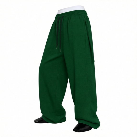 Dagugfen Sweatpants for Men Loose Fitted Drawstring Elastic Waist Full Length Breathable Pants Sports Casual Basketball Trousers