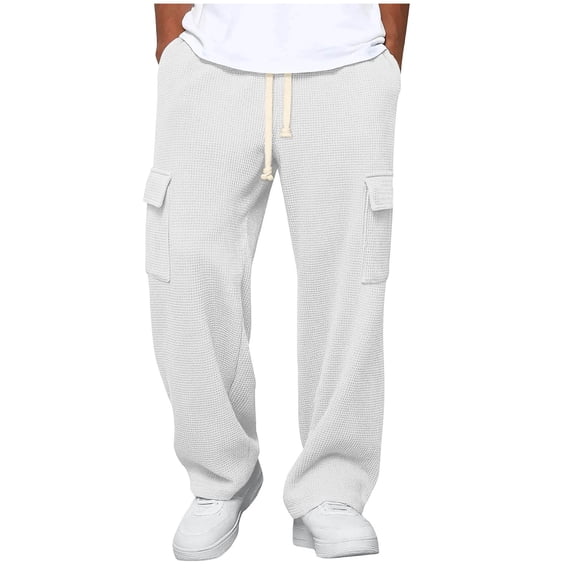 Dagugfen Sweatpants for Men Loose Fitted Drawstring Elastic Waist Running Basketball Pants with Pockets