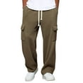 thumbnail image 1 of Dagugfen Sweatpants for Men Loose Fitted Drawstring Elastic Waist Running Basketball Pants with Pockets, 1 of 7