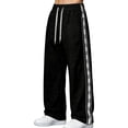 thumbnail image 1 of Dagugfen Sweatpants for Men Loose Fitted Elastic Waist Drawstring Casual Streetwear Fashion Pants with Pockets(XXXXL,Black), 1 of 9