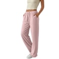 thumbnail image 1 of Dagugfen Sweatpants for Women Loose Comfy Elastic Waist Drawstring Pants with Pockets Running Workout Solid Color, 1 of 8