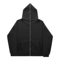 thumbnail image 1 of Dagugfen Sweatshirts for Men with Hooded Long Sleeve Full Zip up Cinch Cuff Loose Fitted Sports Casual Sweatshirts with Pockets(XXXL,Black), 1 of 5