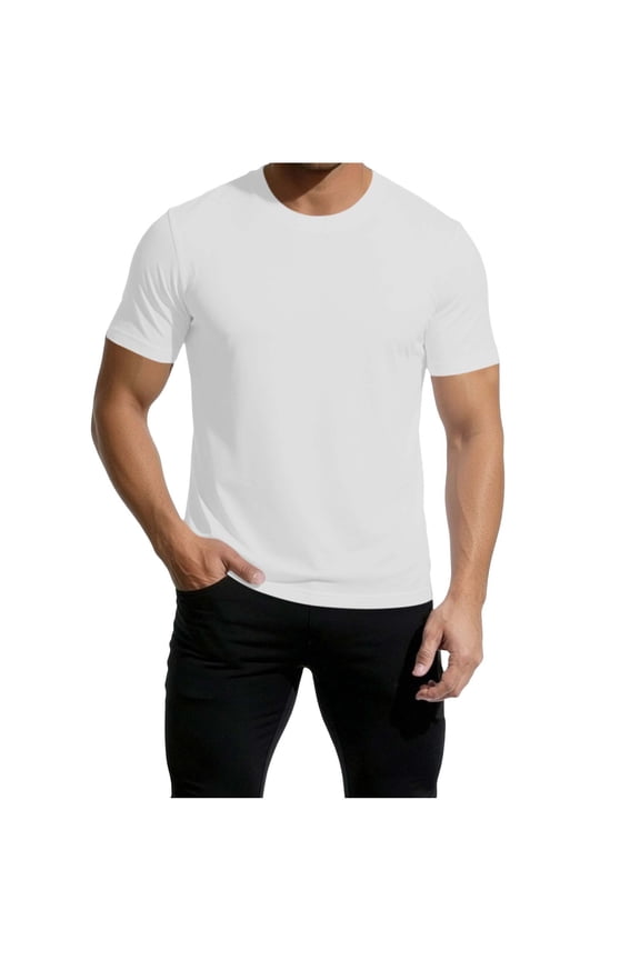 T Shirts for Men Side Split Tops Short Sleeve Crew Neck Loose Baggy Comfy Comfy Casual Summer Tee Shirts