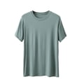thumbnail image 1 of Dagugfen Tee Shirts for Men Short Sleeve Crew Neck Soft Breathable Comfy Loungewear Sleepe Pajama Tops, 1 of 8