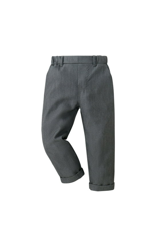 Toddler Baby Boy Clothes Pants Tapered Leg Slim Fitted Lightweight Casual School Uniform Pants