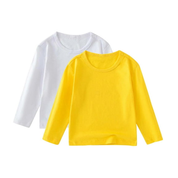 Dagugfen Toddler Baby Clothes 2pc Long Sleeve Round Neck Loose Cotton Comfy Thermal Undershirts Fall