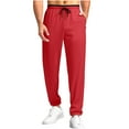 thumbnail image 1 of Dagugfen Trackpants for Men Drawstring Elastic Waist Lightweight Solid Color Sports Cropped Trousers, 1 of 6