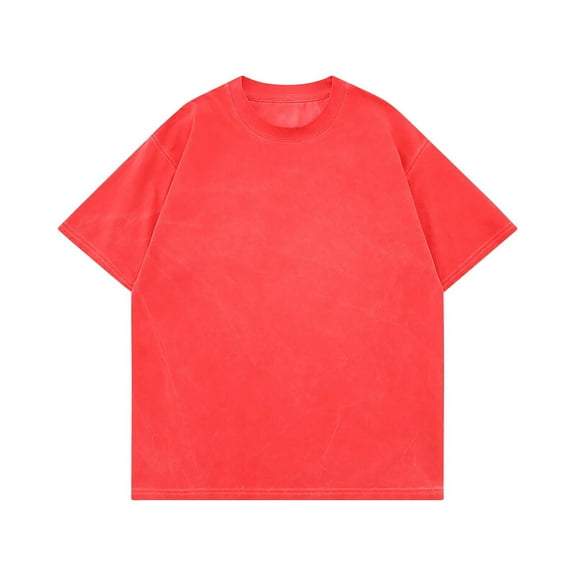 Dagugfen Tshirts for Men Oversize Crewneck Short Sleeve Drop Shoulder Loose Comfy Workout Casual Tops Solid Color