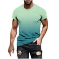 thumbnail image 1 of Dagugfen Tshirts for Men Plus Size Short Sleeve Crew Neck Slim Comfy Gradient Color Casual Tee Tops, 1 of 5