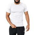 thumbnail image 1 of Dagugfen Tshirts for Men Short Sleeve Crew Neck Tight Solid Color Comfy Running Workout Muscle Tee Tops, 1 of 6