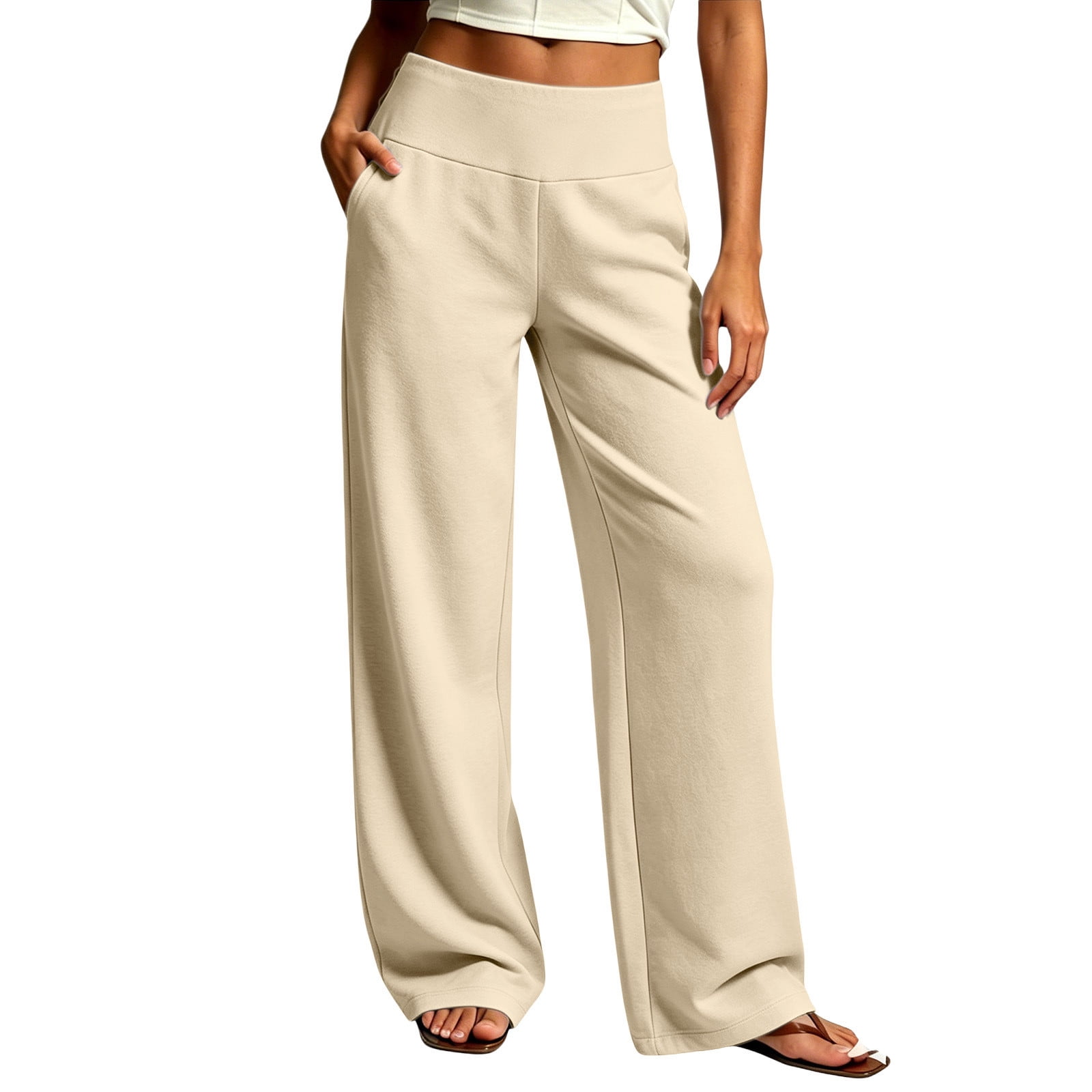 Dagugfen Wide Leg Sweatpants for Women Fleece Lined Yoga Pants High ...