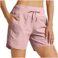 thumbnail image 1 of Dagugfen Womens Athletic Shorts Drawstring Elastic Waisted Lightweight Outdoor Running Workout Short, 1 of 8