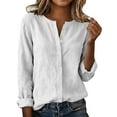 thumbnail image 1 of Dagugfen Womens Button up Shirts Long Sleeve Lightweight V Neck Vacation Beach Casual Shirts, 1 of 8