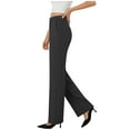 thumbnail image 1 of Dagugfen Womens Pants Straight Leg High Waisted Business Casual Trousers Stretchy Going out Pants with Pockets, 1 of 9