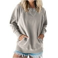 thumbnail image 1 of Dagugfen Womens Sweatshirts Long Sleeve Crewneck Pullover Loose Oversized Comfy Casual Tops Fall Outfits, 1 of 5