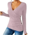thumbnail image 1 of Dagugfen Womens Tops Loose Casual Buttons Long Sleeve Grooved Knitted Sweater Pullover Tops Solid Color, 1 of 9
