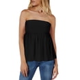 thumbnail image 1 of Dagugfen Womens Tube Tops Sleeveless Strapless Casual Dressy Tops Solid Color Night out Fashion Camisole for Women, 1 of 7