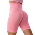 thumbnail image 1 of Dagugfen Womens Yoga Shorts High Elastic Waist Butt Lifting 7" Spandex Stretchy Slim Fitted Shorts Workout Athletic Short Pants, 1 of 2