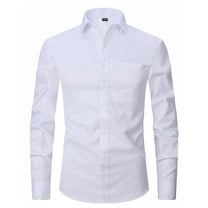 Dagugfen Work Shirts for Men Dress Shirts Button up Long Sleeve Slim Business Casual Formal Shirts Suit