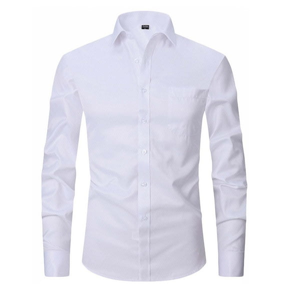 Dagugfen Work Shirts for Men Dress Shirts Button up Long Sleeve Slim Business Casual Formal Shirts Suit