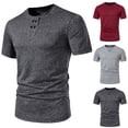 thumbnail image 1 of Dagugfen Workout Shirts for Men Short Sleeve Crew Neck Solid Color Comfy Running Sports Athletic Tops, 1 of 8