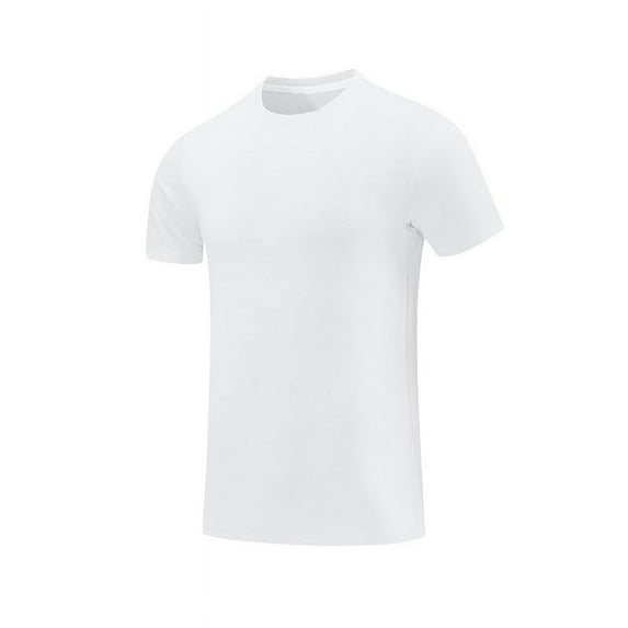 Dagugfen Workout Shirts for Men Short Sleeve Crewneck Solid Color Running Sports Gym Tops Size S-XXXXL