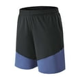 thumbnail image 1 of Dagugfen Workout Shorts for Men Drawstring Elastic Waist Slim Lightweight Comfy Color Block Casual Athletic Shorts for Basketball, 1 of 4