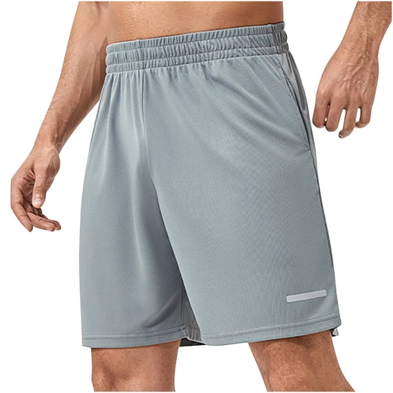 Dagugfen Workout Shorts for Men Knee Length Elastic Waist Loose Lightweight Sports Running Shorts for Outdoor Activity