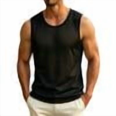 Dagugfen Workout Tank Tops for Men Mesh Breathable Regular Fitted Sleeveless Crew Neck Basic Layer Tops Summer Outdoor Activewear Tanks