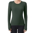 thumbnail image 1 of Dagugfen Workout Tops for Women Long Sleeve Stretch Quick Dry Athletic Sports Yoga Tops for Pilates, 1 of 4