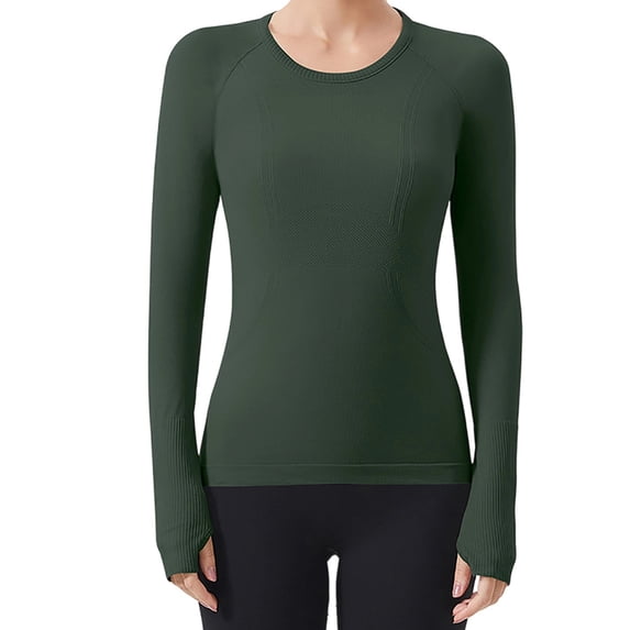 Dagugfen Workout Tops for Women Long Sleeve Stretch Quick Dry Athletic Sports Yoga Tops for Pilates