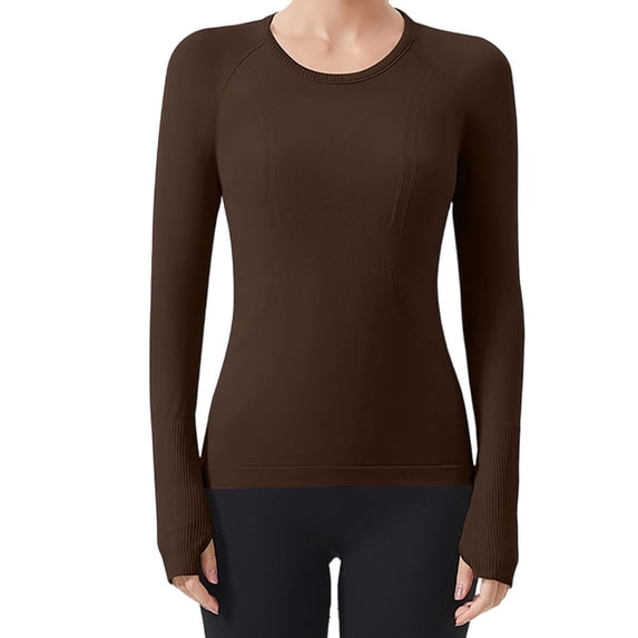 Dagugfen Workout Tops for Women Long Sleeve Stretch Quick Dry Athletic Sports Yoga Tops for Pilates
