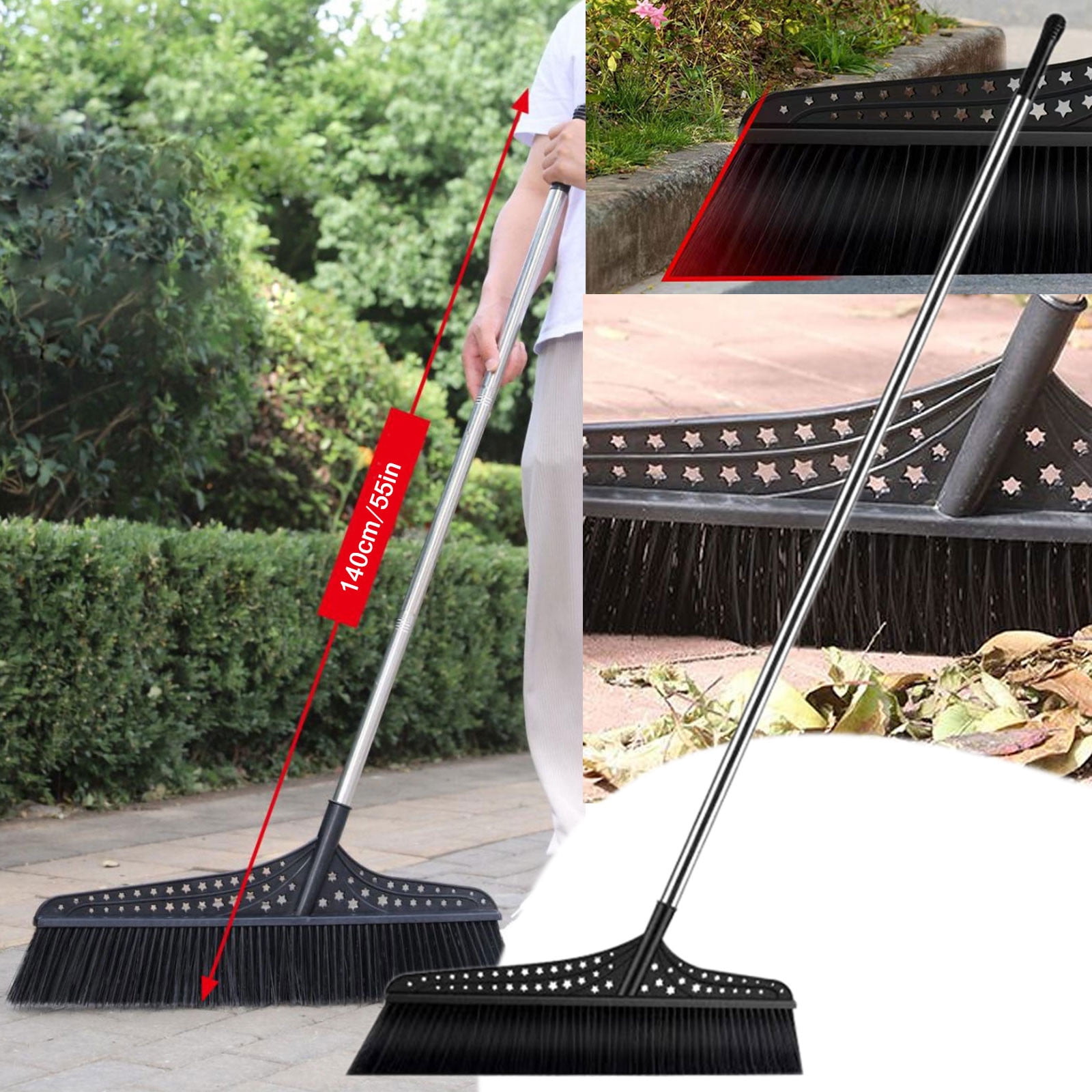 Dagugfen Yard Deciduous Heavy Duty Sweeping Tools, Long Handle Beveled