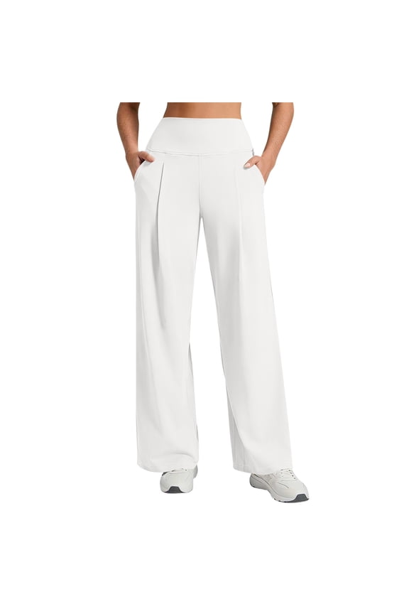 Yoga Pants for Women Elastic High Waist Loose Fitted Breathable Comfy Stretchy Full Length Pants Athletic Casual Trousers