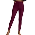 thumbnail image 1 of Dagugfen Yoga Pants for Women Slim Fitted Stretchy Base Layer Leggings Gym Workout Elastic Waisted Pants Solid Color, 1 of 7