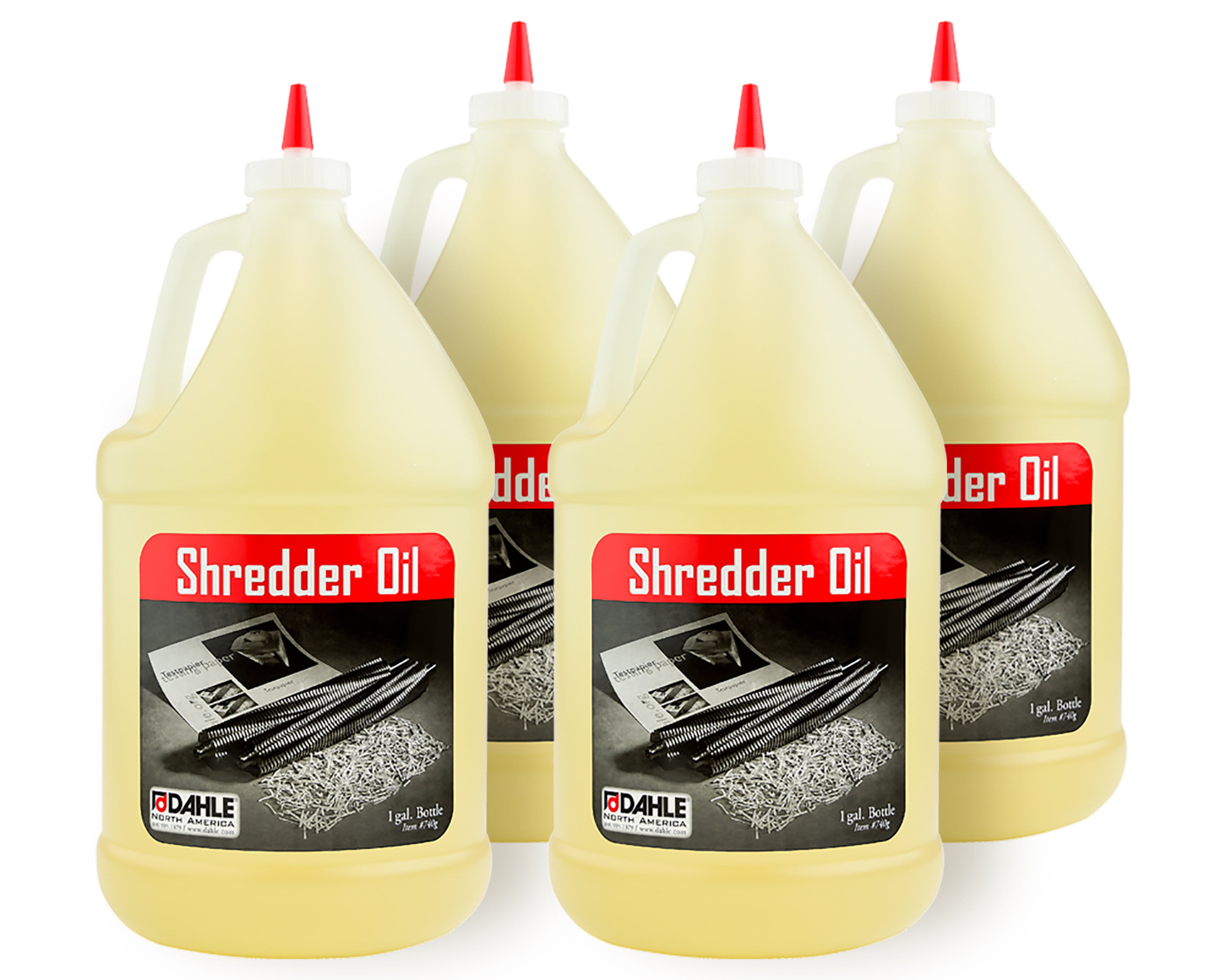 Dahle 20722 Shredder Oil Reduces Friction and Optimizes Shredder Performance, 4 - 1 gal. Bottles
