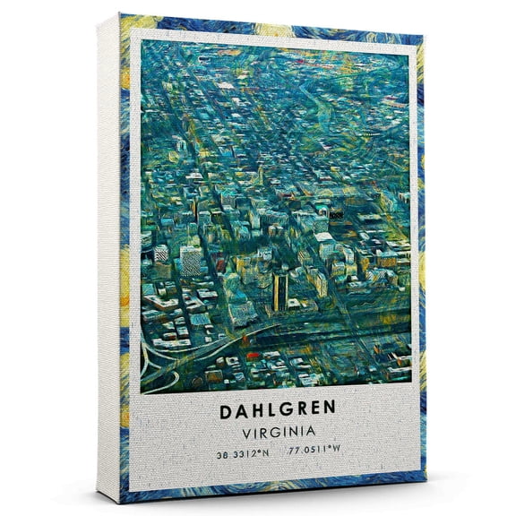 Dahlgren Travel Canvas, Virginia Travel Art Canvas, Dahlgren Travel City Canvas, Travel Artwork Canvas