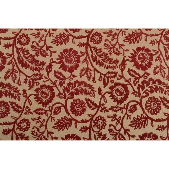 Dahlia 01 9X13 Red Handtufted Wool Area Rug