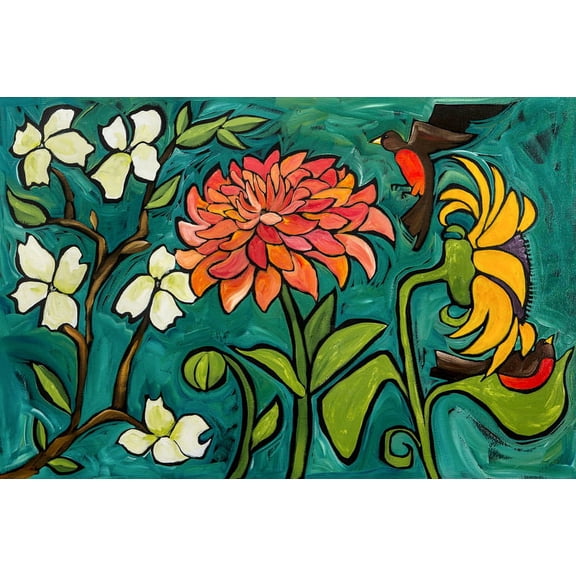 Dahlia And Company by Ben Mann Poster Print