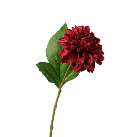 Dahlia Artificial Flowers, Real Touch Blush Pink Flowers, 12.6â Long Stem Dahlias in Natural Tones, Large Bloom Stems for Wedding Bouquet DIY, Table Centerpiece & Home Office Decor
