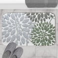 thumbnail image 1 of Dahlia Bathroom Rug Bath Mat Green Gray Boho Floral Art Non Slip Doormat Water Absorbent Large Area Rugs Carpet Thick Plush Door Mats Kitchen Bathtub Shower Floor Mats, 19.5 x 31.5 Inch, 1 of 6