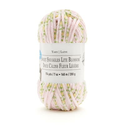 Loops & Threads Dahlia Blossom Sweet Snuggles Lite Yarn - Super Bulky Weight Yarn for Knitting, Crochet, Weaving, Arts & Crafts, 12 Pack